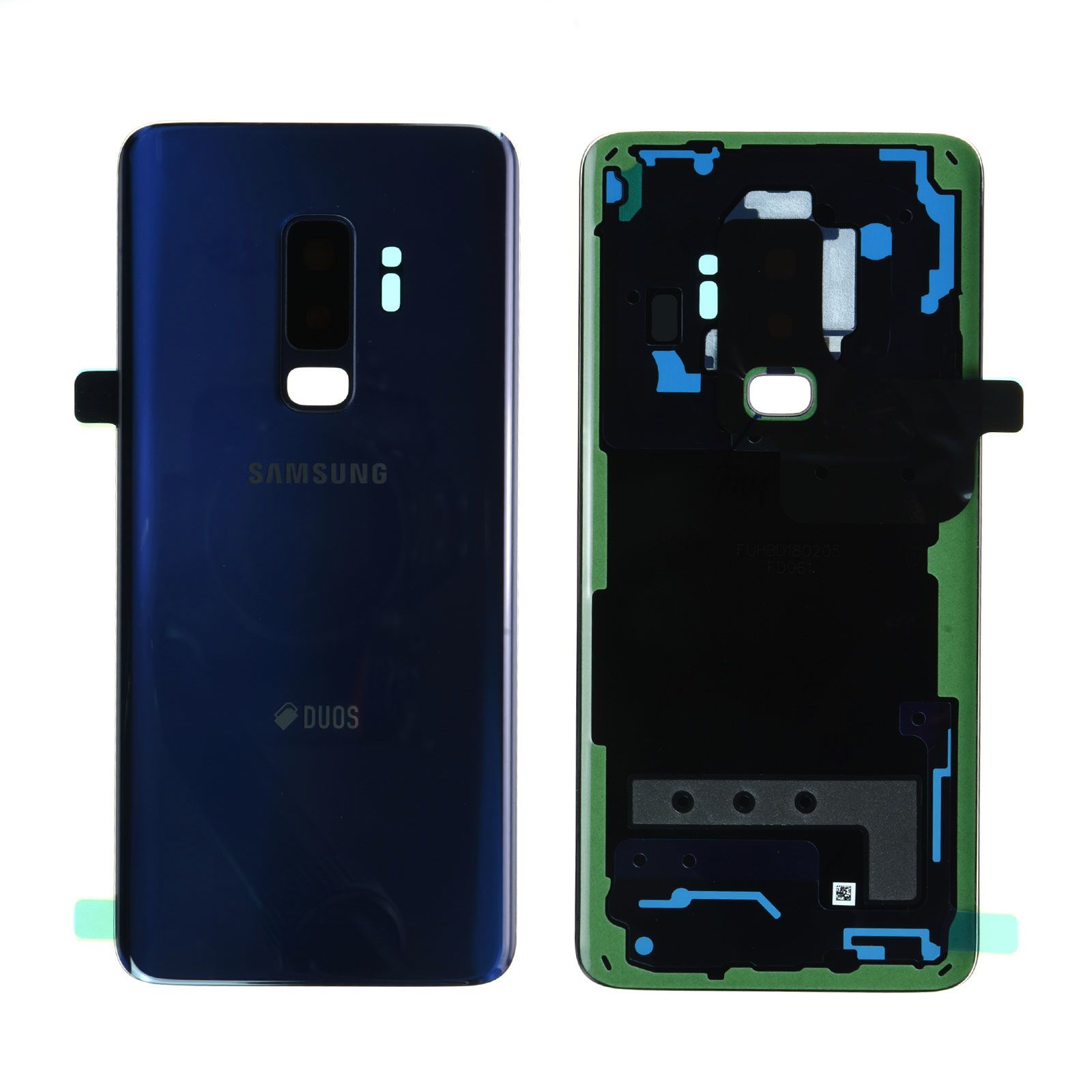 Vitre arrière (Duos) Samsung Galaxy S9+ (G965F) Bleu Corail Origine