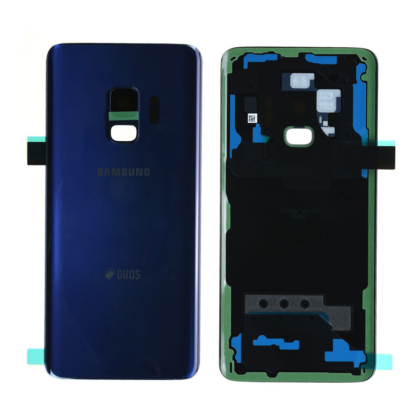 Vitre arrière (Duos) Samsung Galaxy S9 (G960F) Bleu Corail Origine