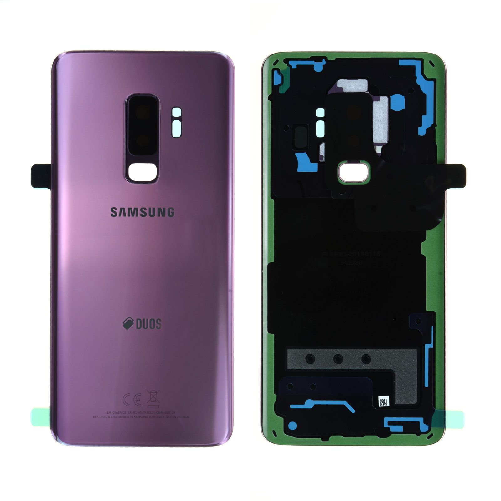 Vitre arrière (Duos) Samsung Galaxy S9+ (G965F) Ultra Violet Origine