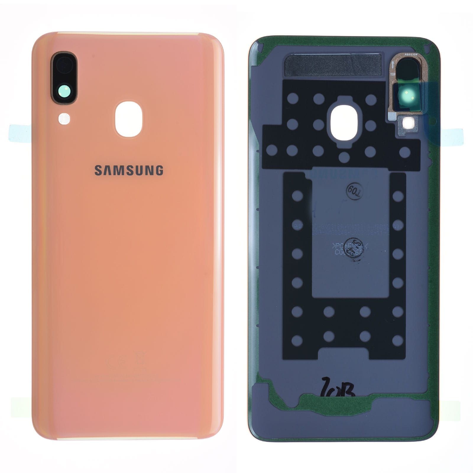 Vitre arrière Samsung Galaxy A40 (A405F) Corail Origine