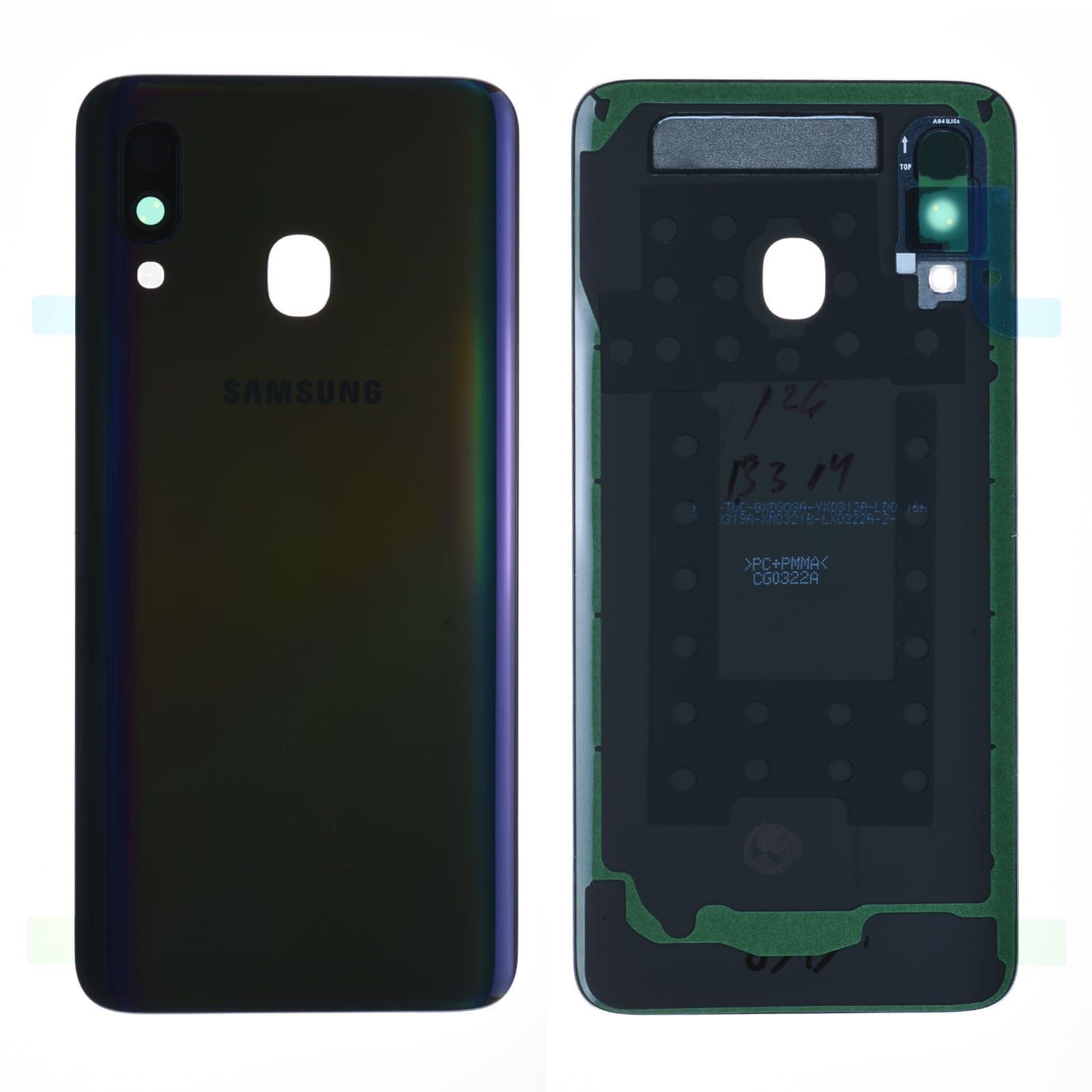 Vitre Arrière Samsung Galaxy A40 (A405F) Noir Occasion Grade A