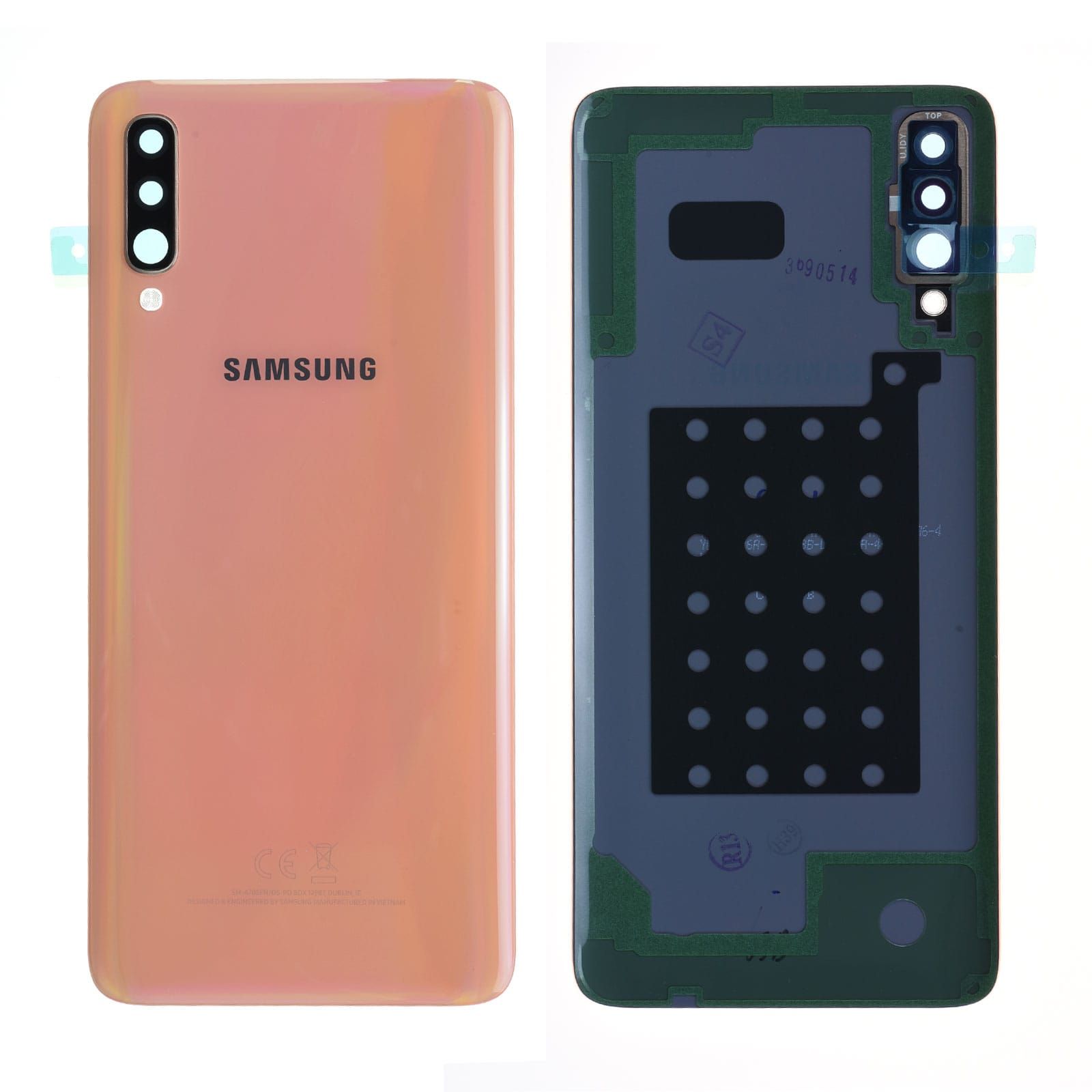 Vitre arrière Samsung Galaxy A70 (A705F) Corail Origine