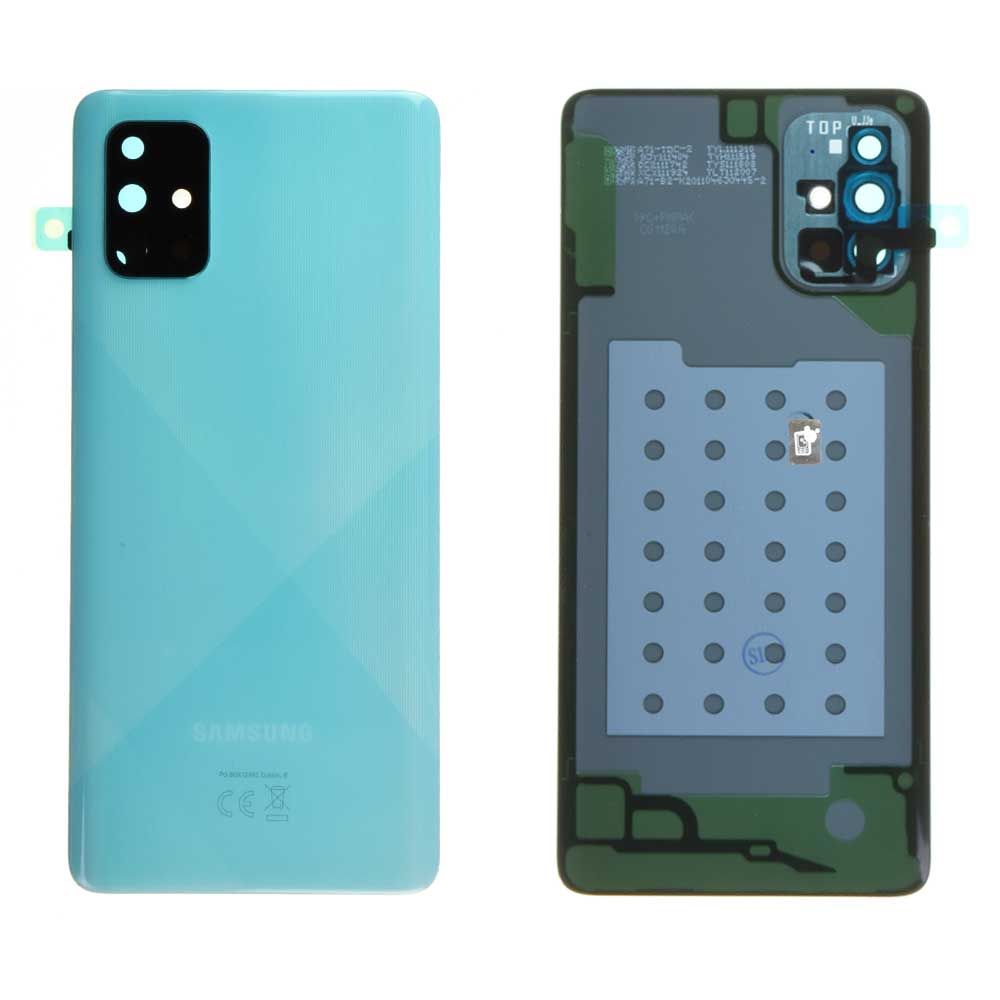 Vitre Arrière Samsung Galaxy A71 (A715F) Bleu Origine