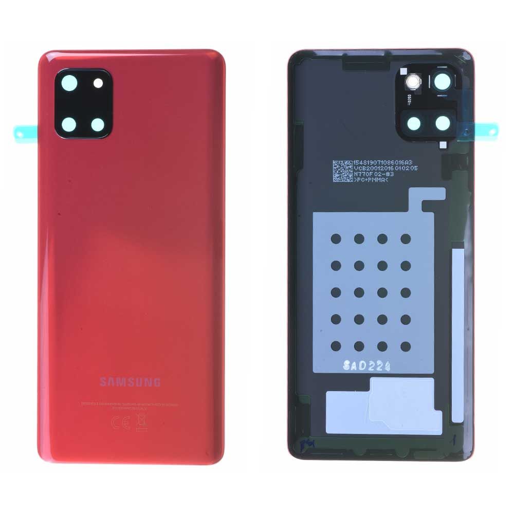 Vitre arrière Samsung Galaxy Note 10 Lite (N770F) Rouge Origine