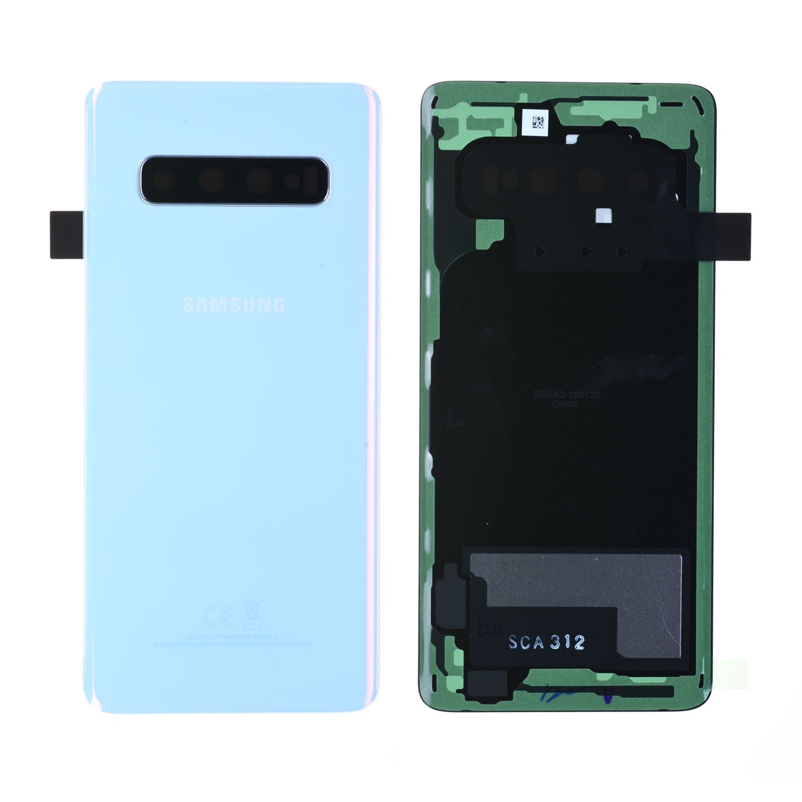 Vitre arrière Samsung Galaxy S10 (G973F) Blanc Prisme Origine