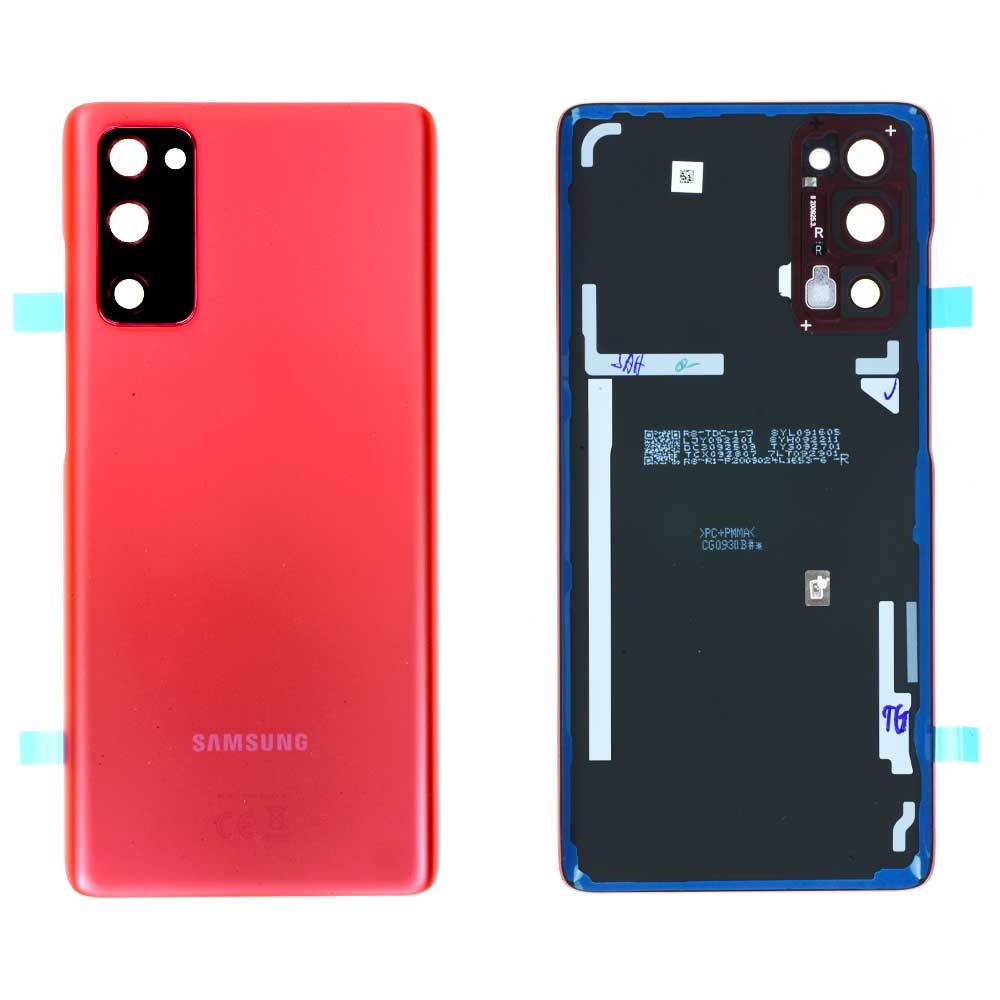 Vitre Arrière Samsung Galaxy S20 FE 4G (G780F) / S20 FE 5G (G781B) Rouge Origine