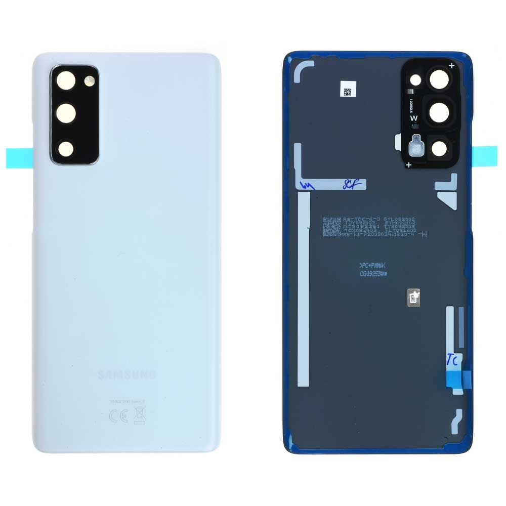 Vitre Arrière Samsung Galaxy S20 FE 4G (G780F) / S20 FE 5G (G781B) Blanc Origine
