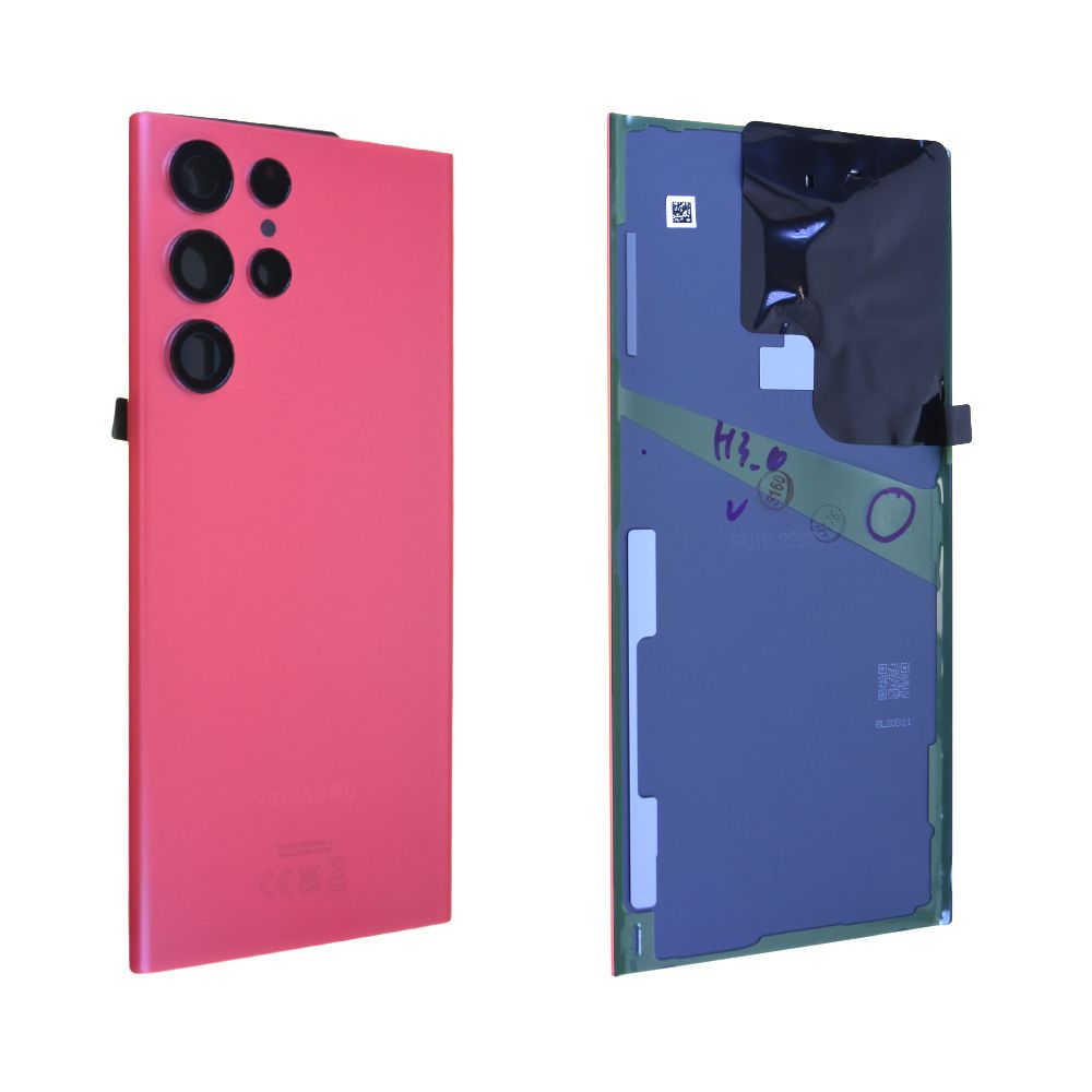 Vitre arrière Samsung Galaxy S22 Ultra 5G (S908B) Rouge Origine