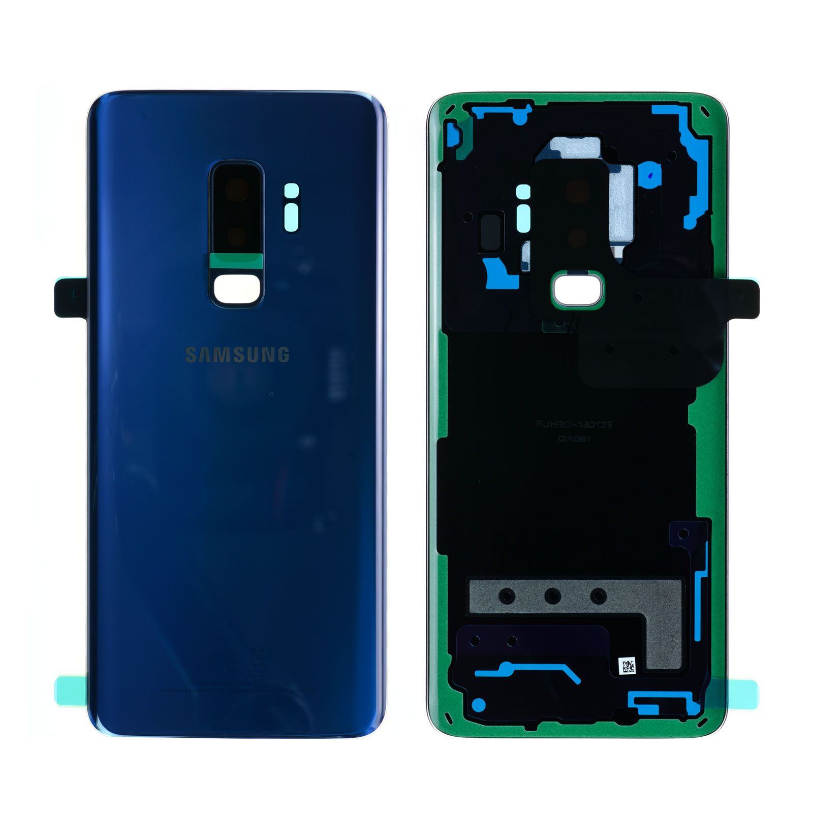 Vitre arrière Samsung Galaxy S9+ (G965F) Bleu Corail Origine