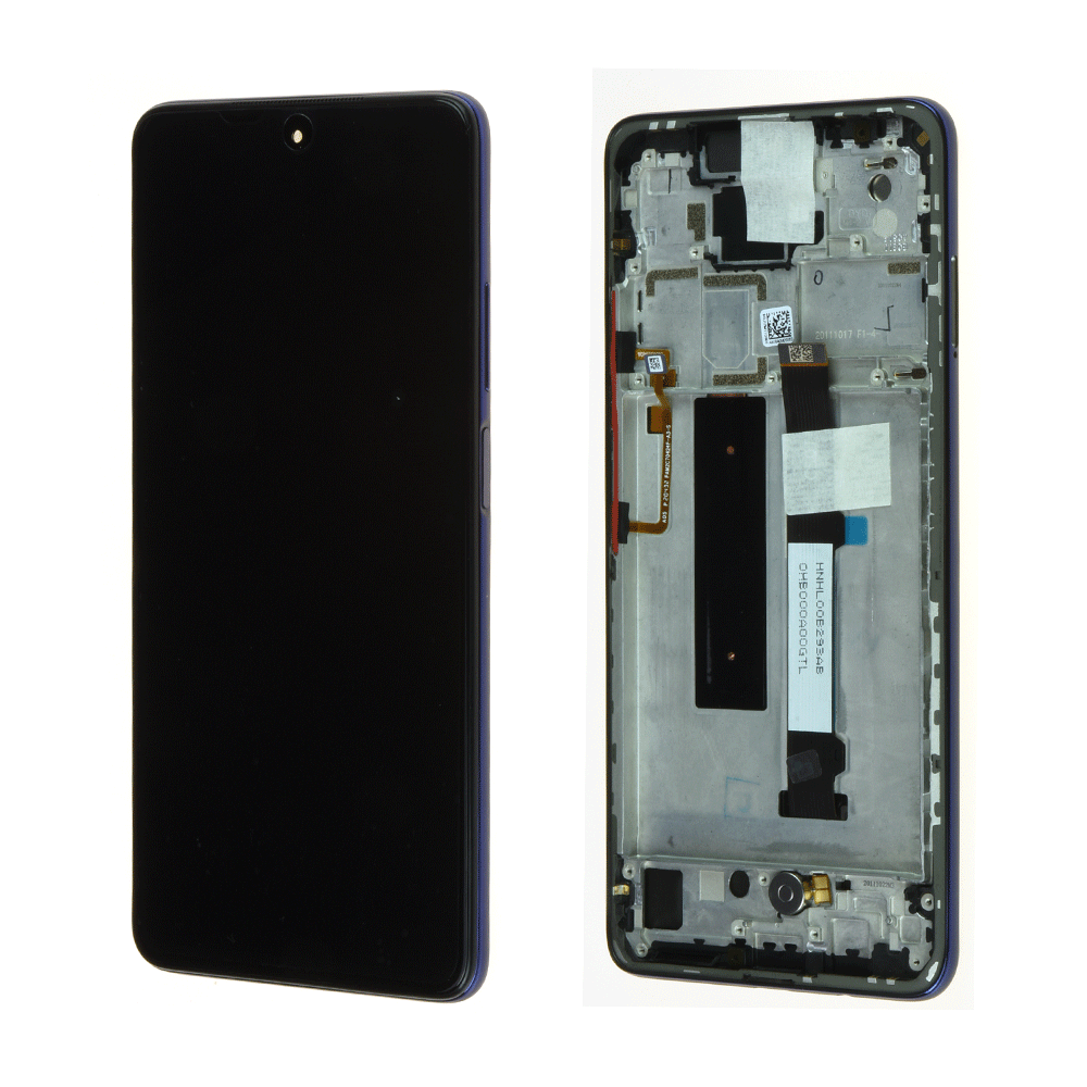 Écran Xiaomi Mi 10T Lite / Redmi Note 9 Pro 5G Bleu + Châssis Origine