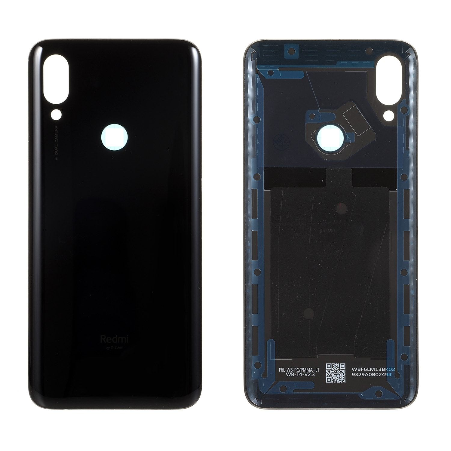 Coque arrière Xiaomi Redmi 7 Noir Éclipse