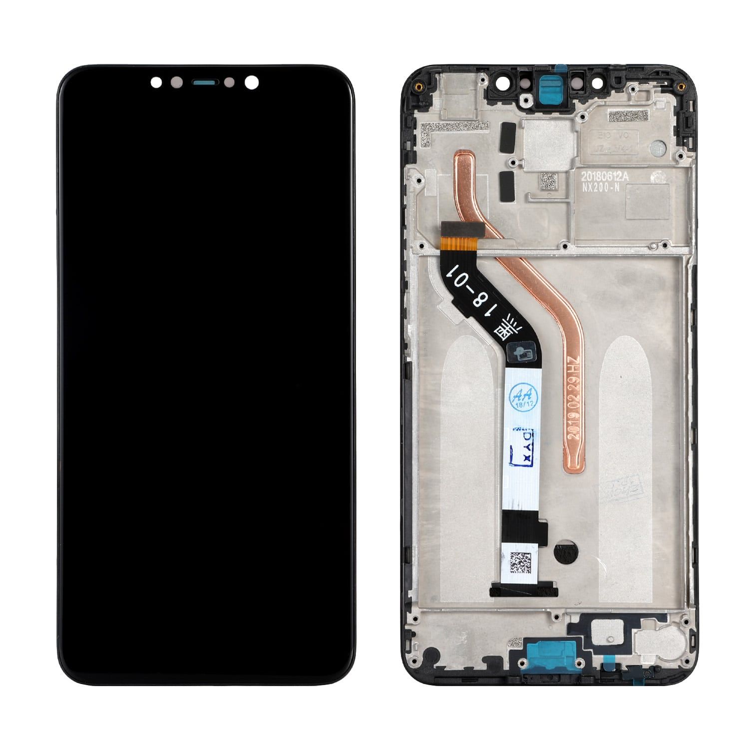 Écran Xiaomi Pocophone F1 Noir + Châssis Reconditionné (PIEC)
